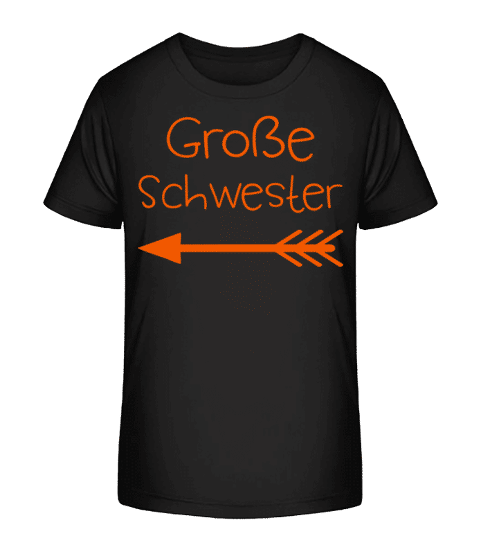 Vorschau: Große Schwester - Kinder Bio T-Shirt Stanley Stella 2.0 - Schwarz - Vorne