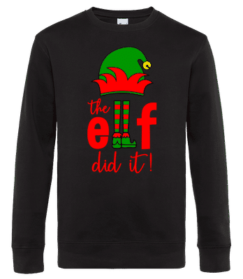 The Elf Did It - Men's standard sweatshirt - Black - Front