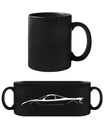 'Jaguar XJR' Silhouette · Black Mug