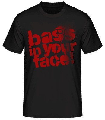 Bass In Your Face - Men's B&C T-Shirt - Black - Front