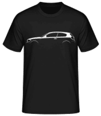 'BMW 1 Series 3-door (E81)' Silhouette - T-shirt standard Homme - Noir - Devant