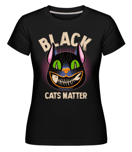 Aperçu: Black Cats Matter -  T-shirt Shirtinator femme - Noir - Devant