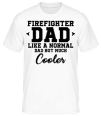 Cool Firefighter Dad - T-shirt standard Homme - Blanc - Devant