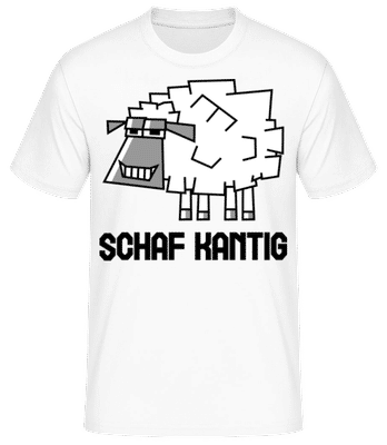 Schafkantig - Männer Basic T-Shirt - Weiß - Vorne
