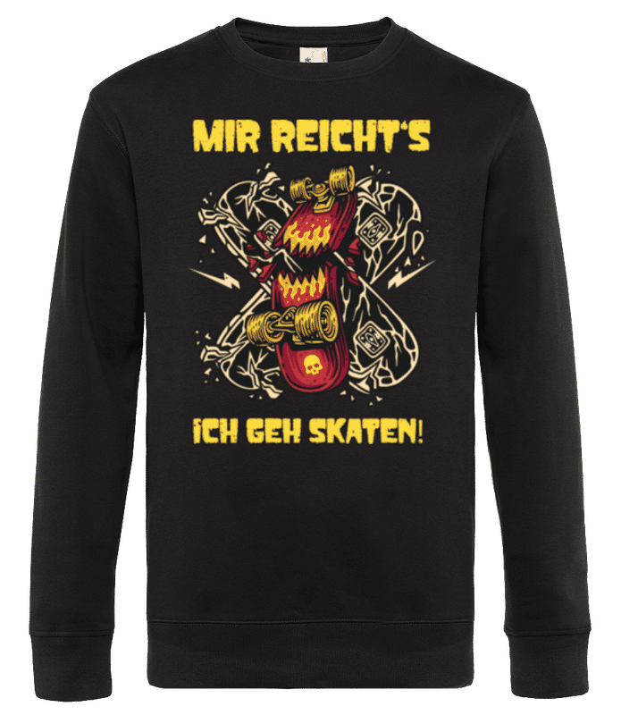 Vorschau: Ich Geh Skaten - Männer Standard Pullover - Schwarz - Vorne