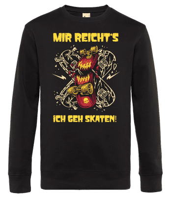Ich Geh Skaten - Männer Standard Pullover - Schwarz - Vorne
