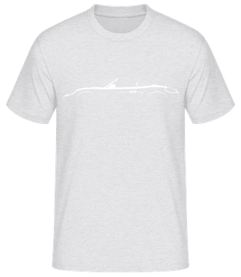 'Porsche Boxster 981' Silhouette - T-shirt standard Homme - Gris chiné - Devant