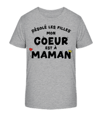 Mon Coeur Est À Maman · T-shirt bio Enfant Stanley Stella 2.0