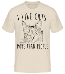I Like Cats More Than People · T-shirt standard Homme