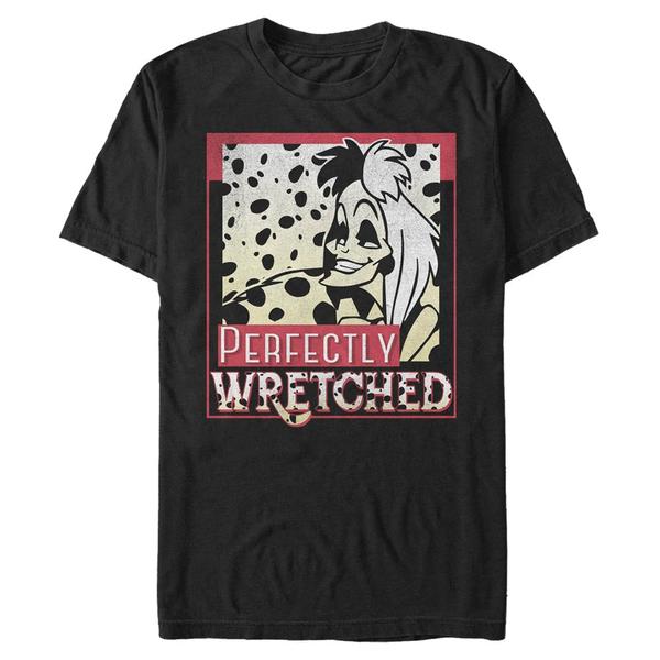 Aperçu: Disney Classics - Les 101 Dalmatiens - Cruella DeVille Wretched Cruella - Homme T-shirt - Noir - Devant