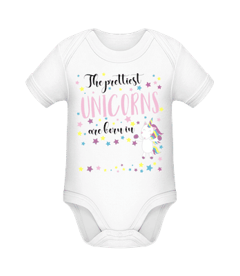 najkrajší Unicorns - Bio body pre deti - Biela - Predné