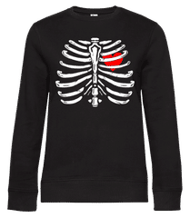 Squelette avec cœur · Sweat-shirt standard pour femme
