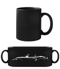 'Porsche 718 Boxster 982' Silhouette · Schwarze Tasse