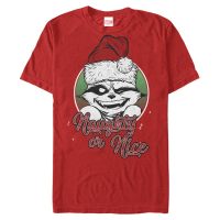 Marvel - Strážci Galaxie - Rocket Greetings - Vánoce - Pánské Tričko - Červená - Napřed