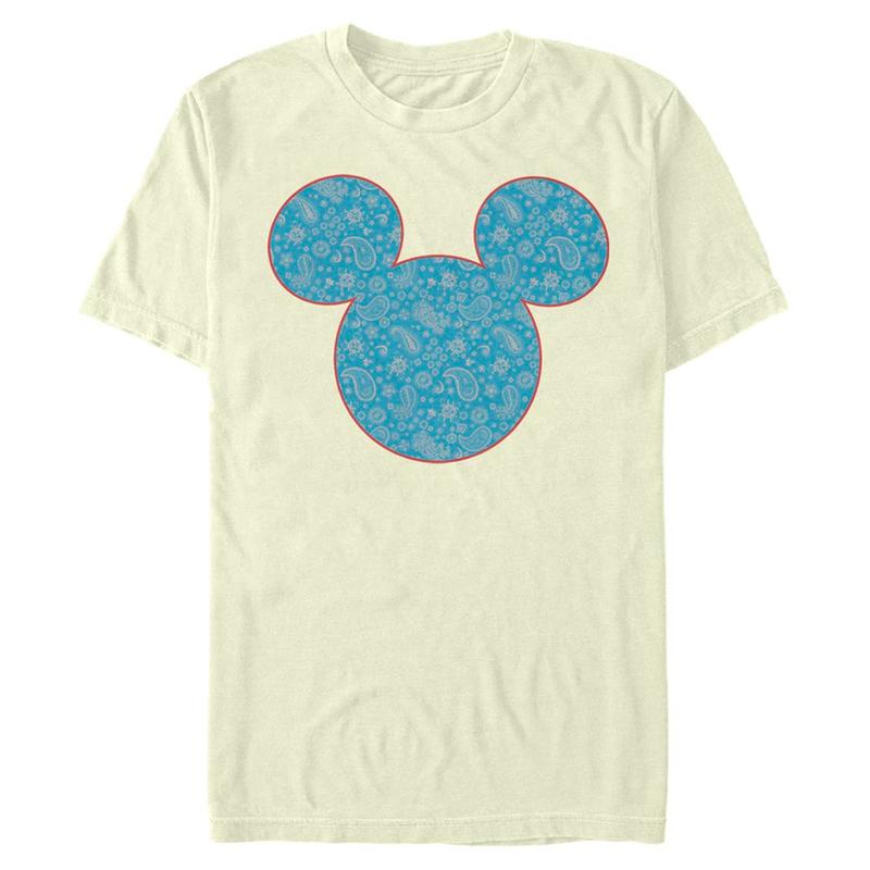 Preview: Disney Classics - Mickey Mouse - Mickey Americana Paisley - Men's T-Shirt - Cream - Front