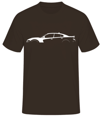 'Dodge Charger SRT Hellcat' Silhouette - T-shirt standard Homme - Marron - Devant