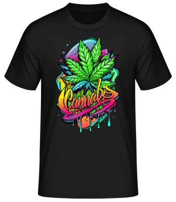 Cannabis Color - Pánske basic tričko - Čierna - Predné