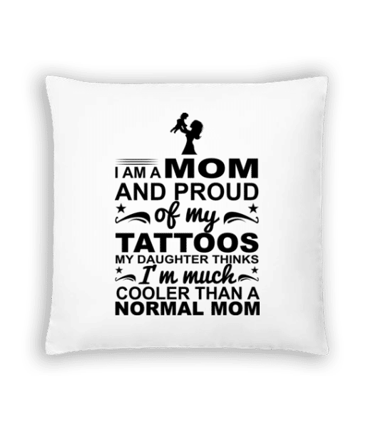 Aperçu: Mom Proud Of Tattoos - Coussin - Blanc - Devant