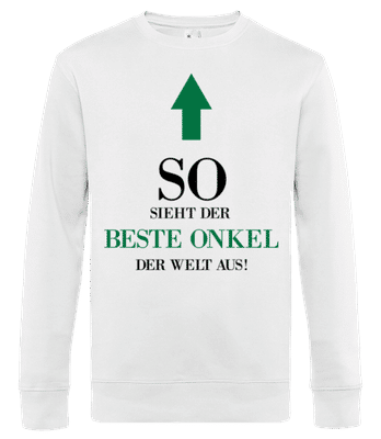 Der Beste Onkel Der Wel - Männer Standard Pullover - Weiß - Vorne