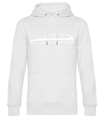 'BMW M5 Touring (E34)' Silhouette - Sweat à capuche standard homme - Blanc - Devant