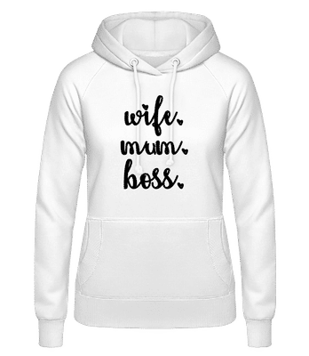 Motiv Manželka Mum Boss - Dámska mikina - Biela - Predné