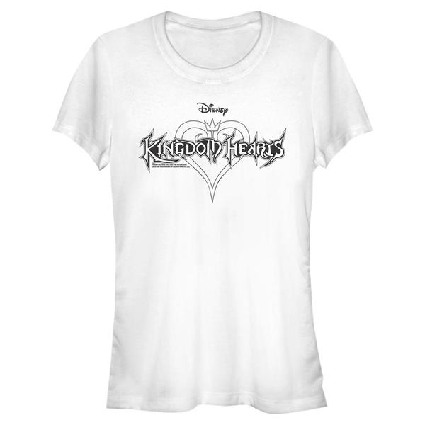 Aperçu: Disney - Kingdom Hearts - Logo Black and White - Femme T-shirt - Blanc - Devant