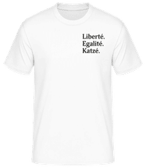 Liberté Egalité Katzé · Männer Basic T-Shirt