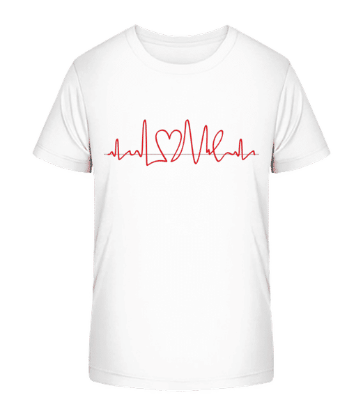 Aperçu: Fréquence Cardiaque - T-shirt bio Enfant Stanley Stella 2.0 - Blanc - Devant