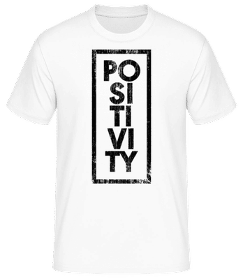 Positivity 1 - Männer Basic T-Shirt - Weiß - Vorne