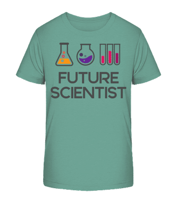 future Scientist - Detské bio tričko Stanley Stella 2.0 - Modrozelená - Predné