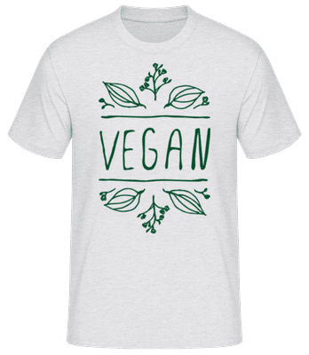 Signe Végétalien - T-shirt standard Homme - Gris chiné - Devant