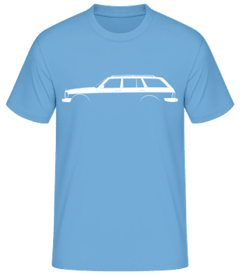 'Mercedes 300 TD (S123)' Silhouette - Men's Basic T-Shirt - Light blue - Front