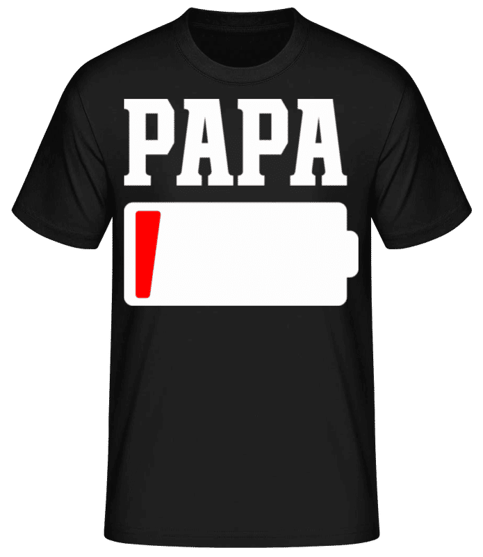 Vorschau: Papa - Männer Basic T-Shirt - Schwarz - Vorne