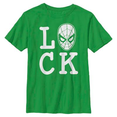 Marvel - Avengers - Spider-Man Spider Luck - Dětské Tričko - Irish green - Napřed