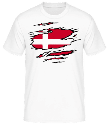 Flag rué Danemark - T-shirt standard Homme - Blanc - Devant