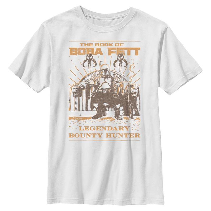 Preview: Star Wars - Book of Boba Fett - Boba Fett Hunter Boba - Kids T-Shirt - White - Front