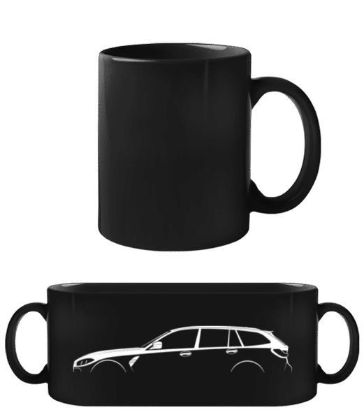 Aperçu: 'BMW M3 Touring (G81)' Silhouette - Tasse Noire - Noir - Devant