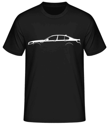 'BMW M5 F10' Silhouette - Pánské basic tričko - Černá - Napřed