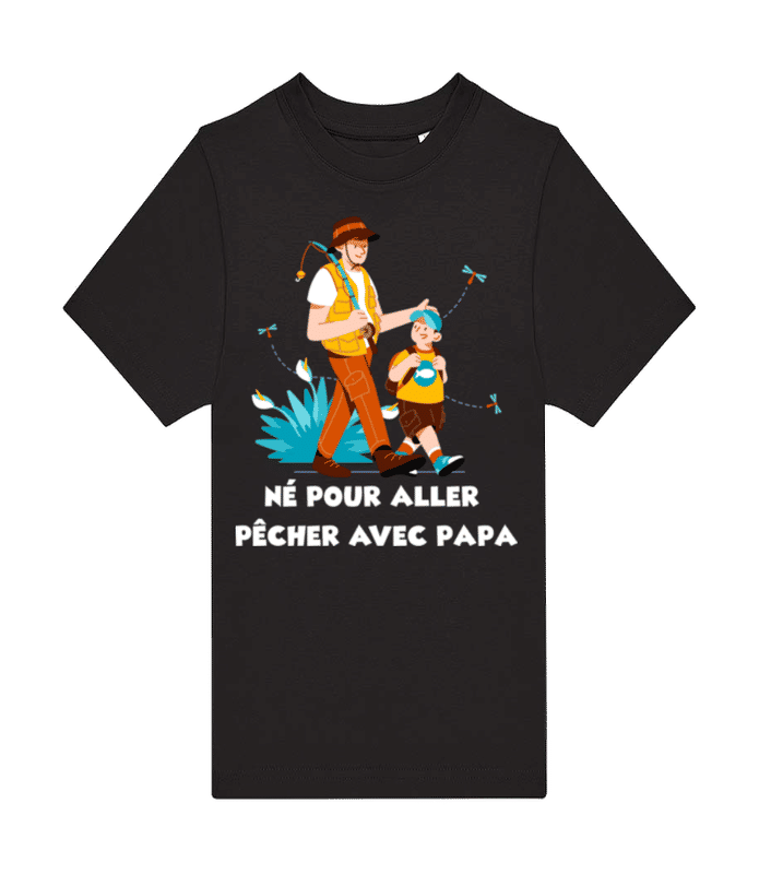 Aperçu: Pecher Avec Papa - T-shirt hommes B&C - Noir - Devant