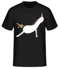 Yoga Einhorn Bretthaltung - Männer Basic T-Shirt - Schwarz - Vorne
