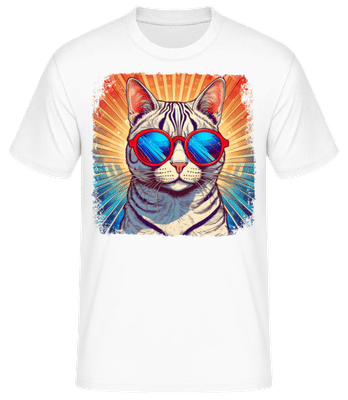 Bengal Cat Hippie Look - Men's Basic T-Shirt - White - Front