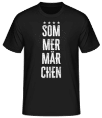Sommermärchen - Männer Basic T-Shirt - Schwarz - Vorne