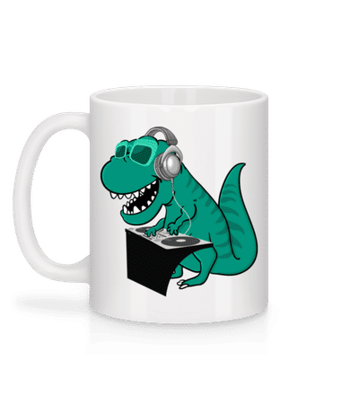 T-Rex DJ - Mug en céramique blanc - Blanc - Derrière