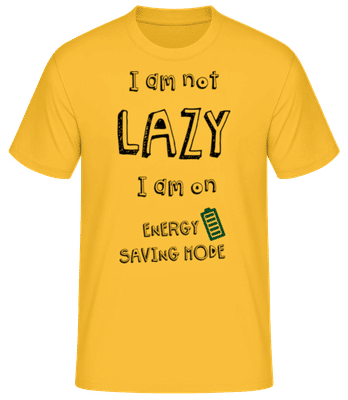 I Am Not Lazy - Men's Basic T-Shirt - Golden yellow - Front
