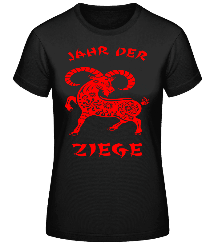 Vorschau: Chinesisches Zeichen Jahr Der Schlange - Frauen Basic T-Shirt - Schwarz - Vorne