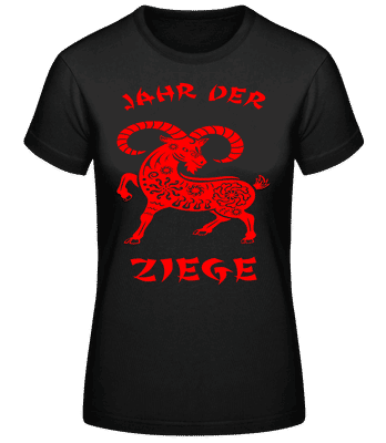 Chinesisches Zeichen Jahr Der Schlange - Frauen Basic T-Shirt - Schwarz - Vorne
