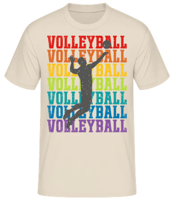 Volleyball Retro Man - T-shirt standard Homme - Crème - Devant
