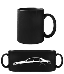 'Mercedes E W212' Silhouette · Taza negra