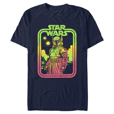 Star Wars - Book of Boba Fett - Boba Fett Boba Retro - Men's T-Shirt - Navy - Front