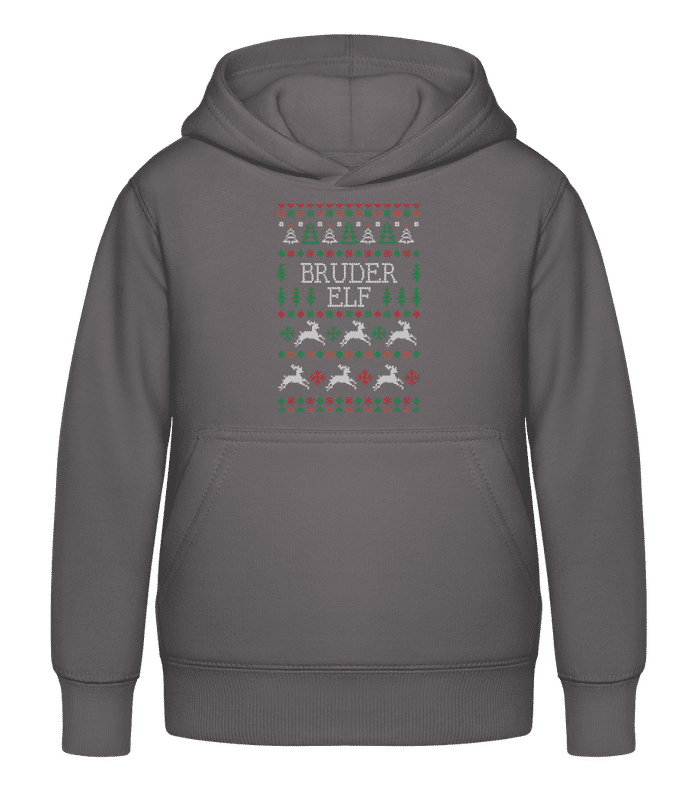 Vorschau: Bruder Elf - Kinder Hoodie - Anthrazit - Vorne